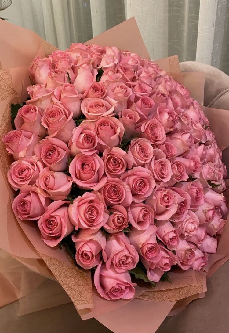 51 розовая роза 50 см идеальная 💐