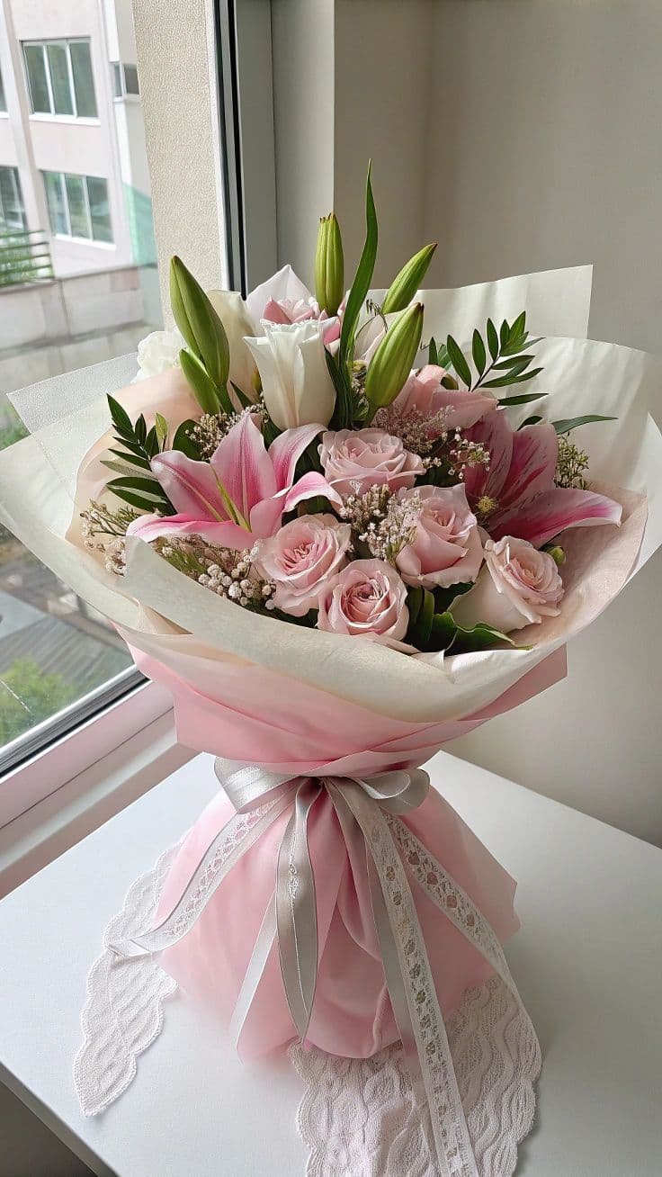 51 Pink Roses 50 cm Exclusive 🔥