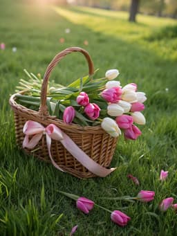 Уютная цветочная корзина 🌺0