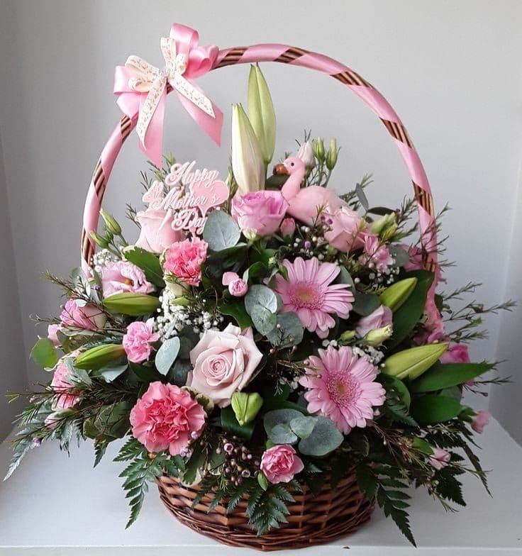 Уютная цветочная корзина 🌺
