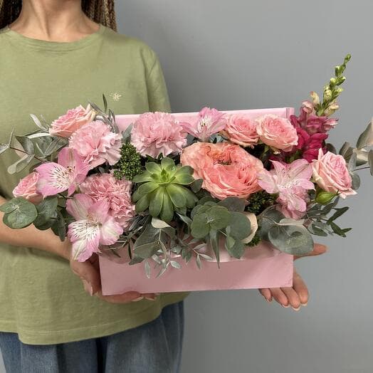 Flowers in the box "Apple Shcherbet"