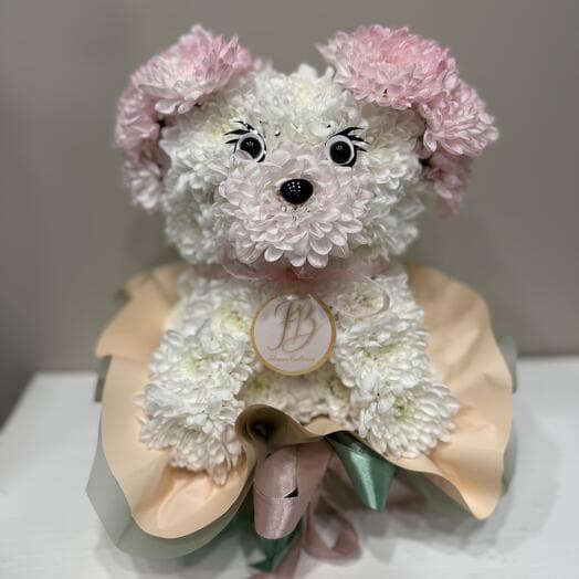 Author's bouquet in a box dog