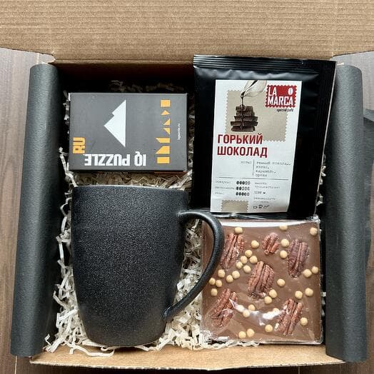 Gift set "Puzzle" for a birthday, gift to a man