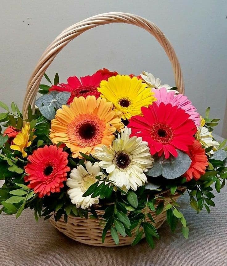 Летняя корзина с цветами 🌞