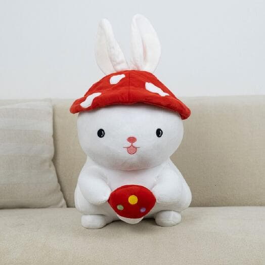 Soft toy Bunny for girls and boys / velor hare for kids kidwow red 40cm