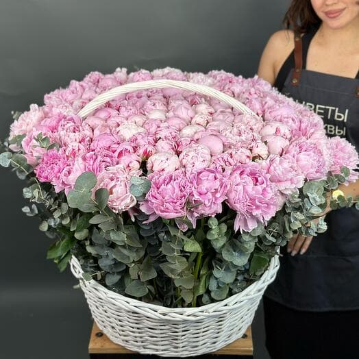 Розовые пионы (101 пион)