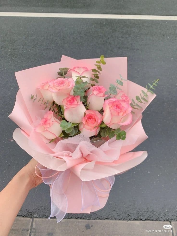 25 розовых роз 50 см премиум 🌹
