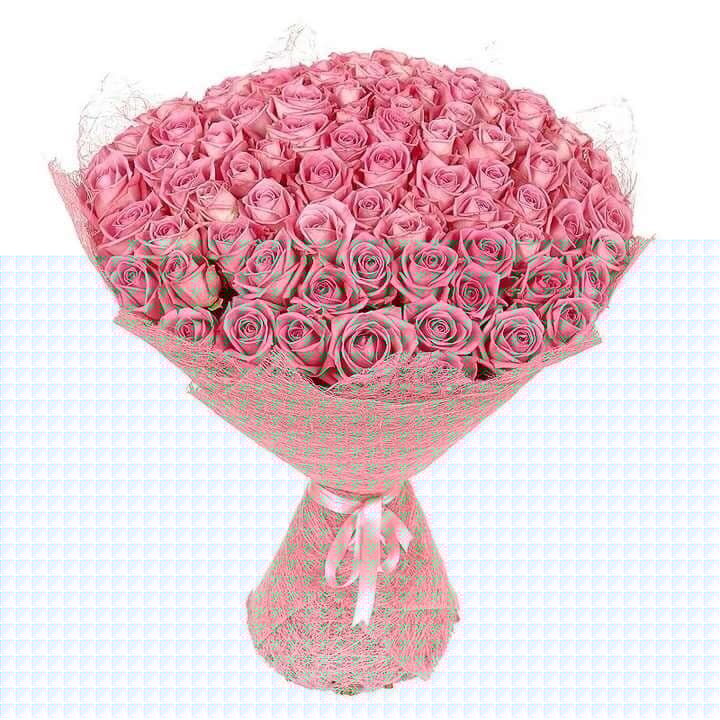 101 Pink Roses 50 cm Magnificent 💖