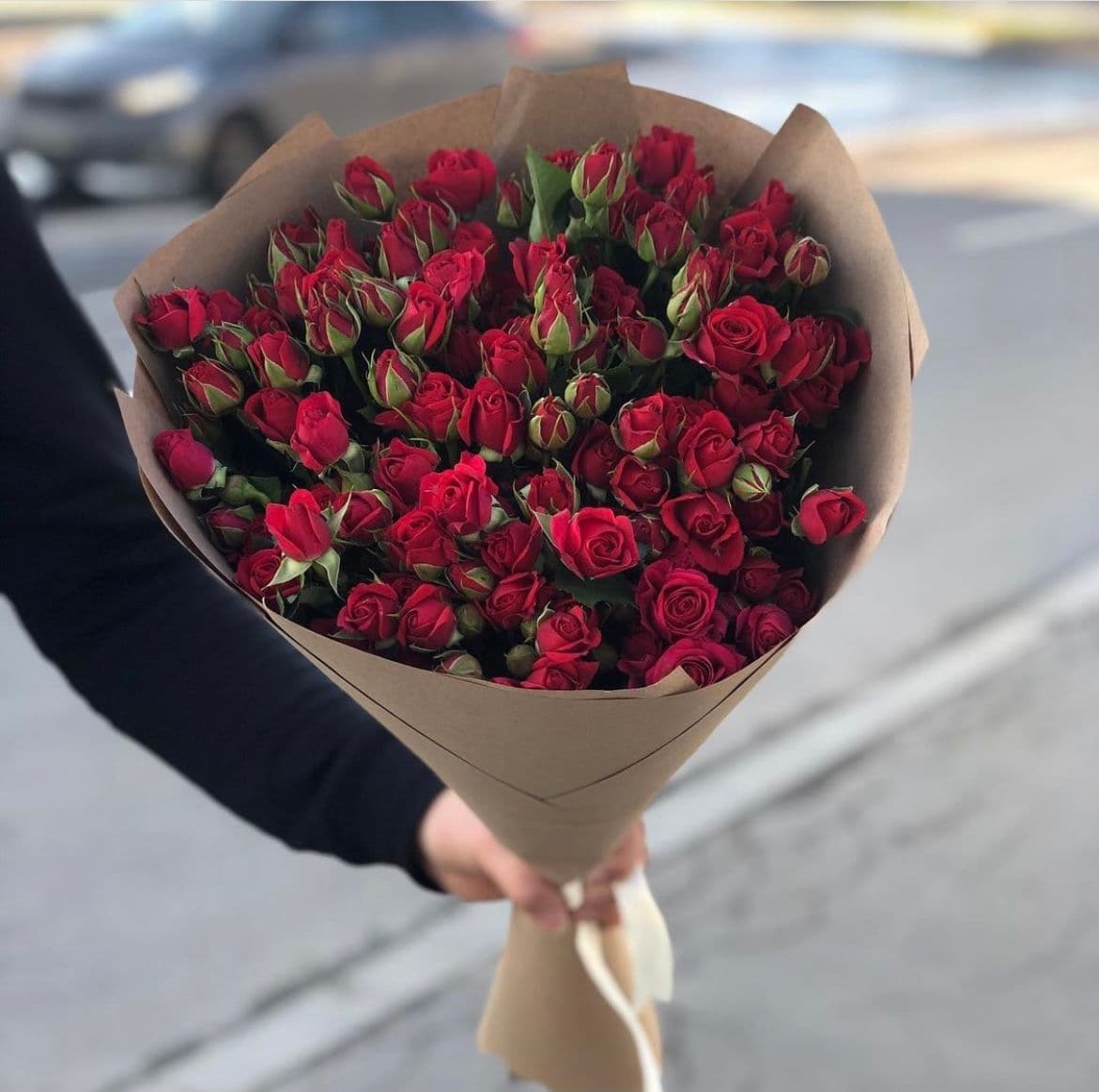 101 красная роза шикарная 🌹🌟