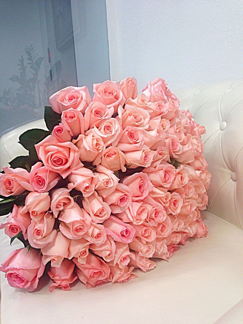 101 розовая роза 50 см изысканная 🌷