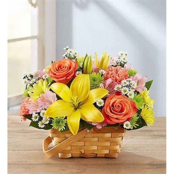 Festive flower basket 🎉