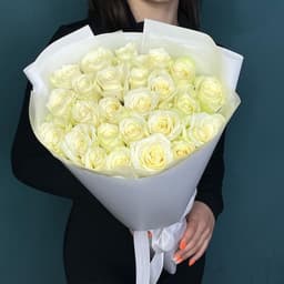 White roses 25 pieces0