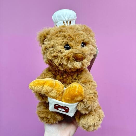 Soft toy bear cook