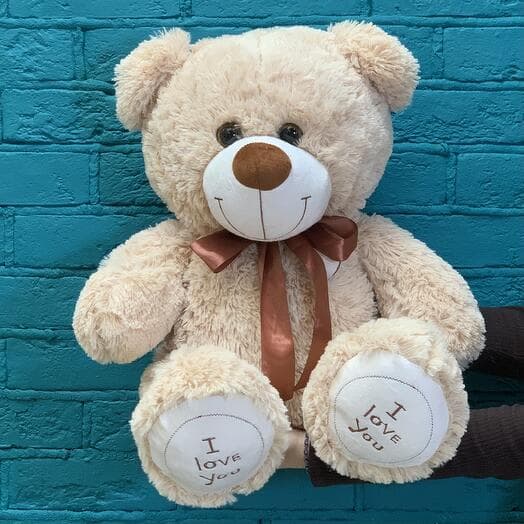 Soft toy "Bear Tony" 70 cm beige
