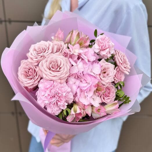 Букет « Розовый закат »