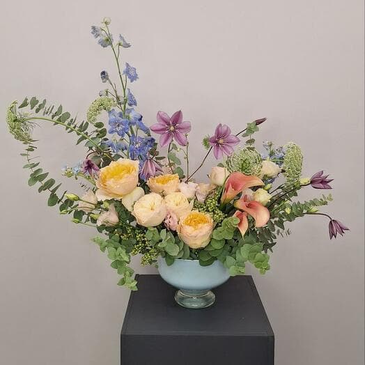 Composition in a vase "Persian in Aquamarine"