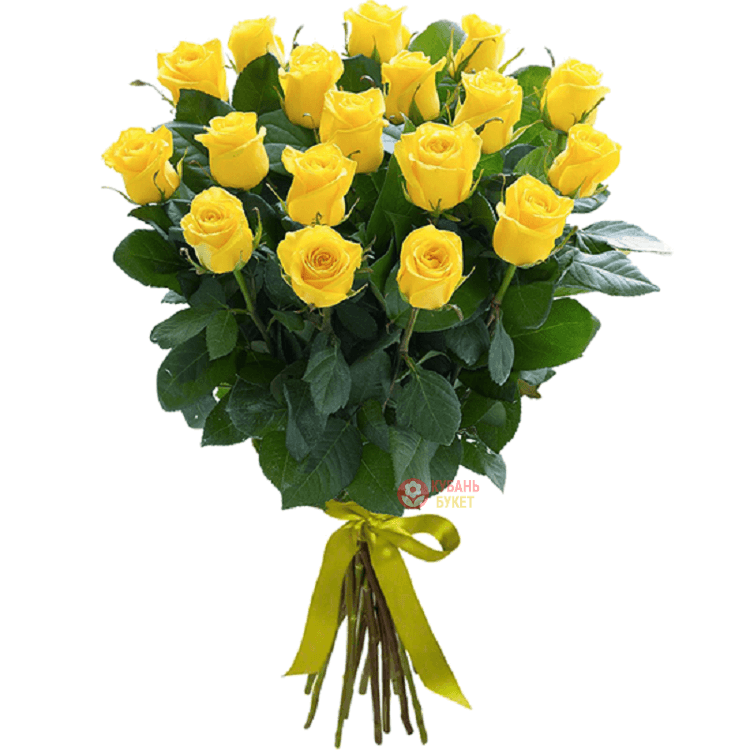 5 желтых роз