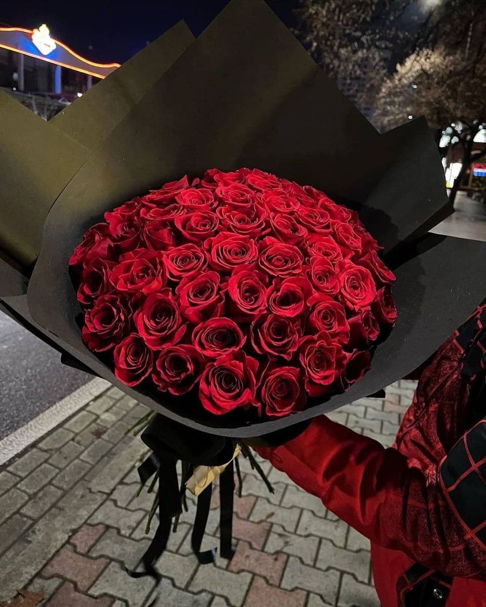 51 красная роза великолепная 💖