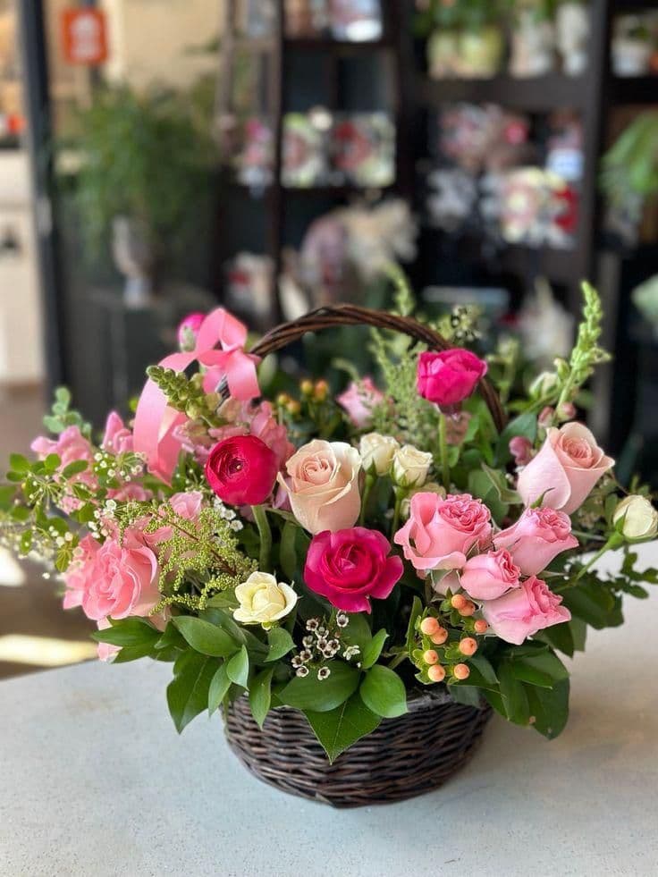 Summer flower basket 🌞