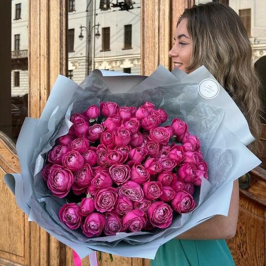 Букет из Пионовидной кустовой Розы L