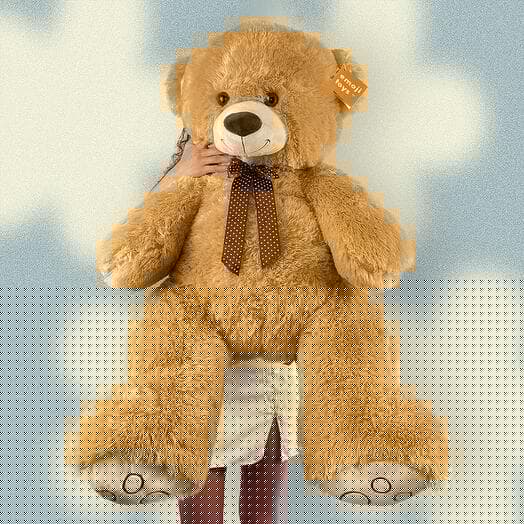 Мягкая плюшевая игрушка большой коричневый медведь Пушок