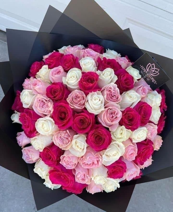 9 pink roses