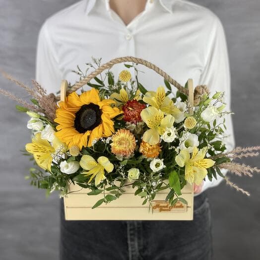 Flowers in the box of San Antonio