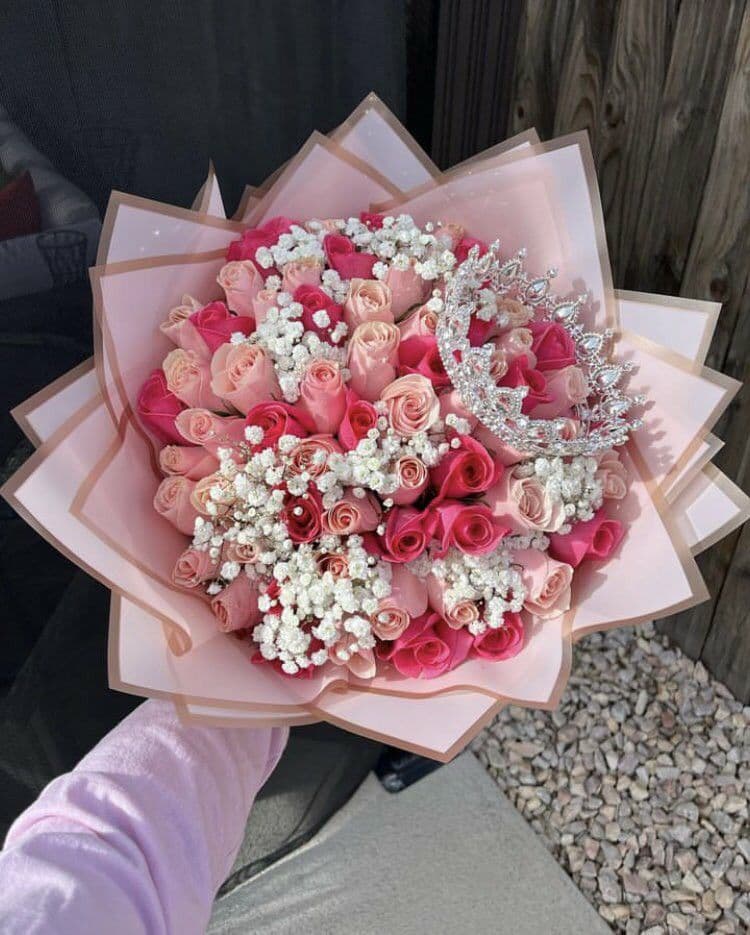 25 Pink Roses 50 cm Royal 👑