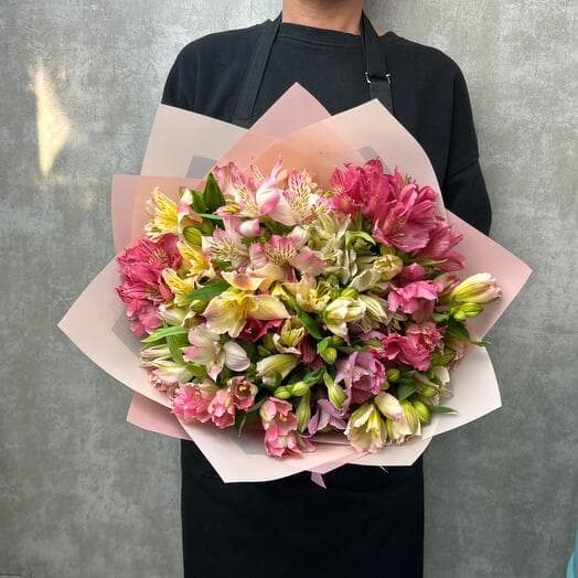 Bouquet of 15 alstromeria mix