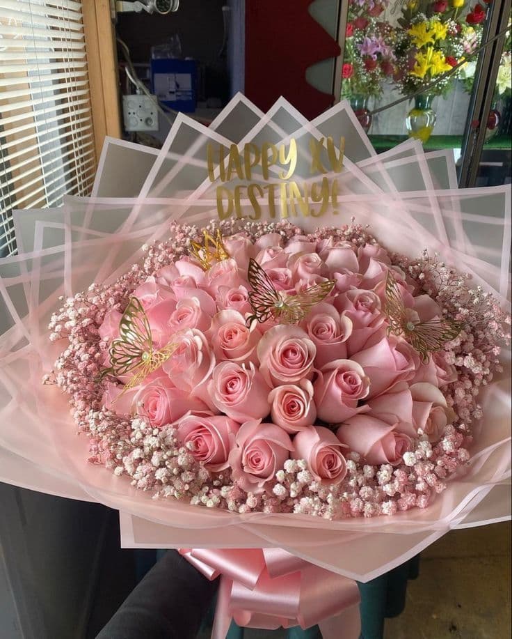 25 Pink Roses 50 cm Magnificent 💖