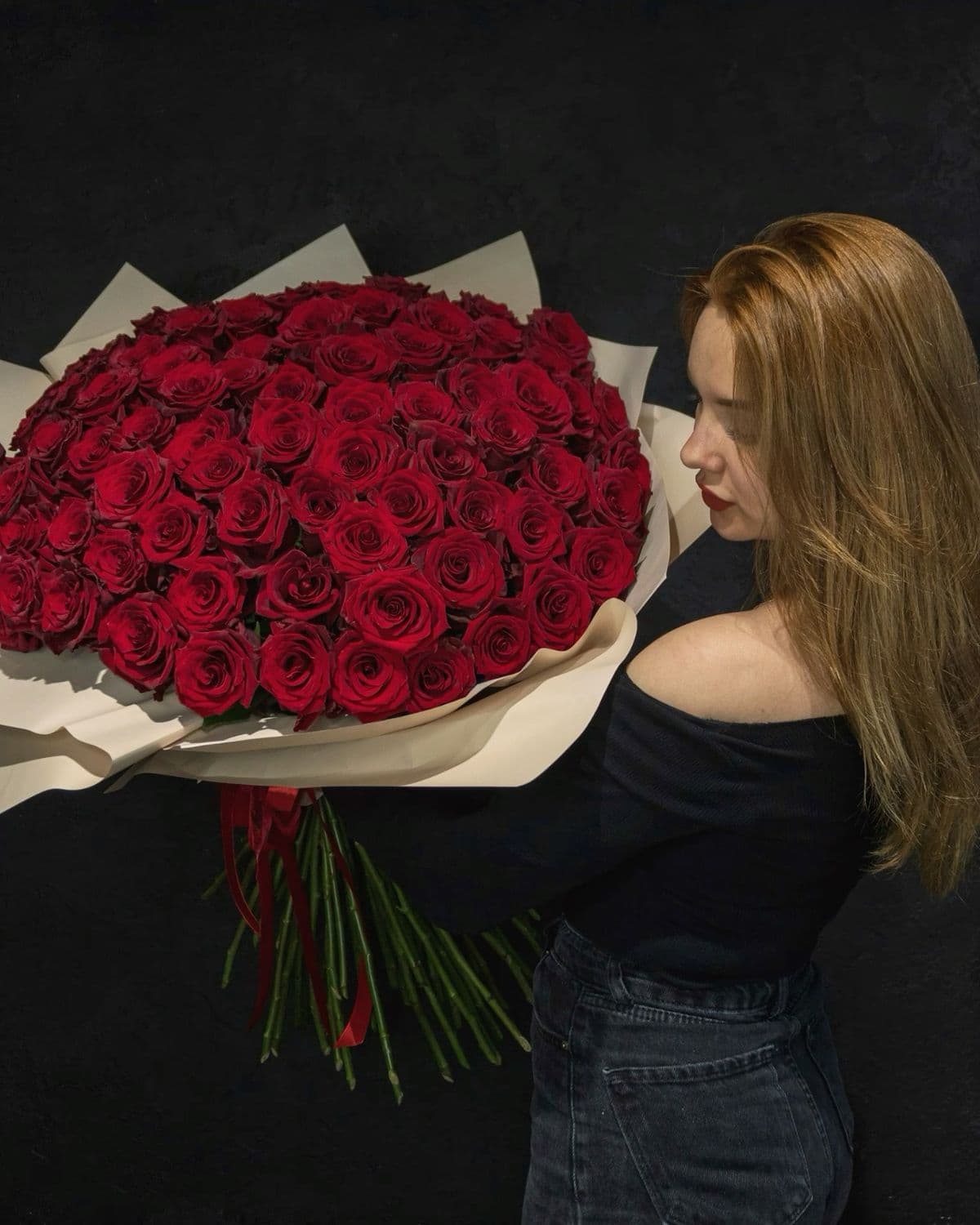 1001 красная роза роскошная 🌹💎