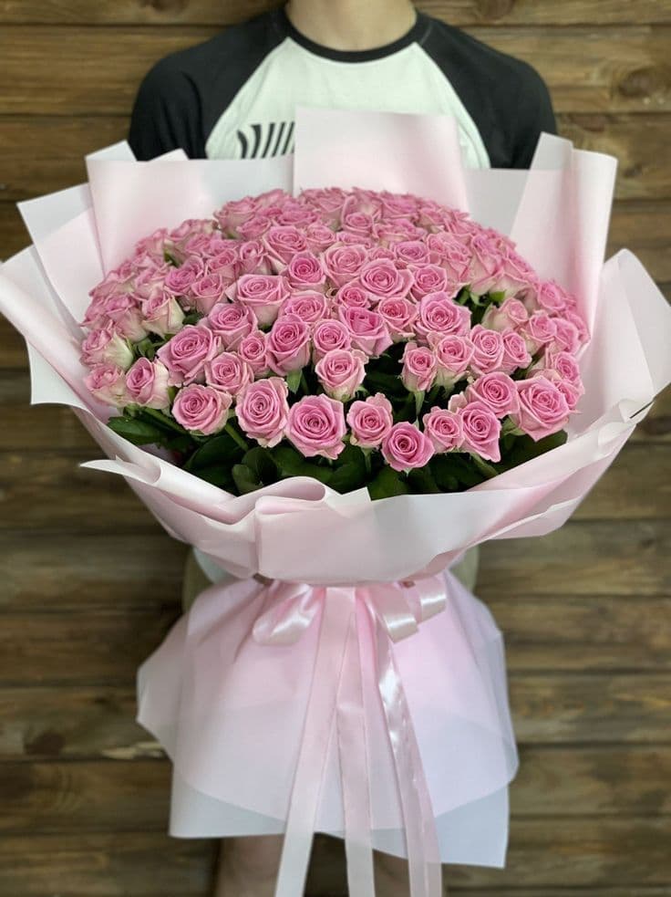 Букет из 101 розы для влюбленных 🌹