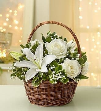 Fresh basket bouquet 🌿