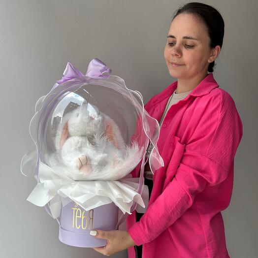 Soft toy in a balloon