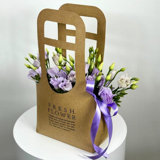Lavender eastoma in a purse