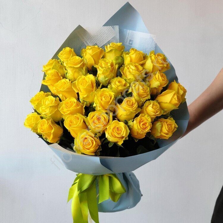 31 желтая роза