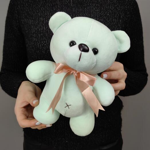 Голубой плюшевый мишка, 23 см