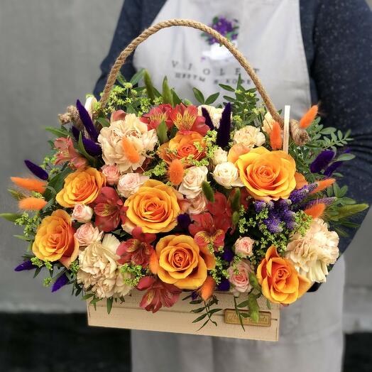 Розы в ящике Карнавал