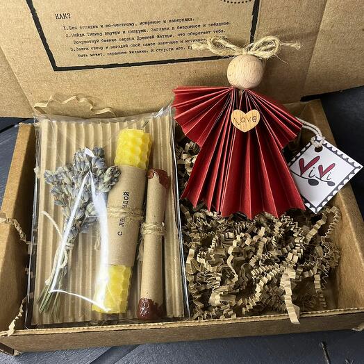 Тайна лаванды: медовая свеча, предсказание, лавандовый букет и ангел