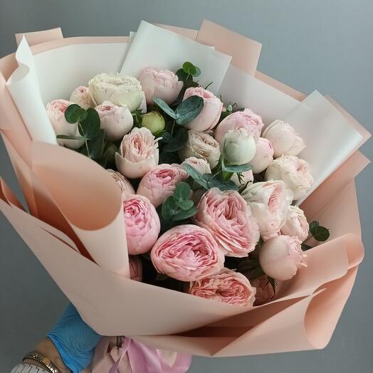 Super price !!! Bouquet of Pionovid Rosa Mansfield Park 7 pcs