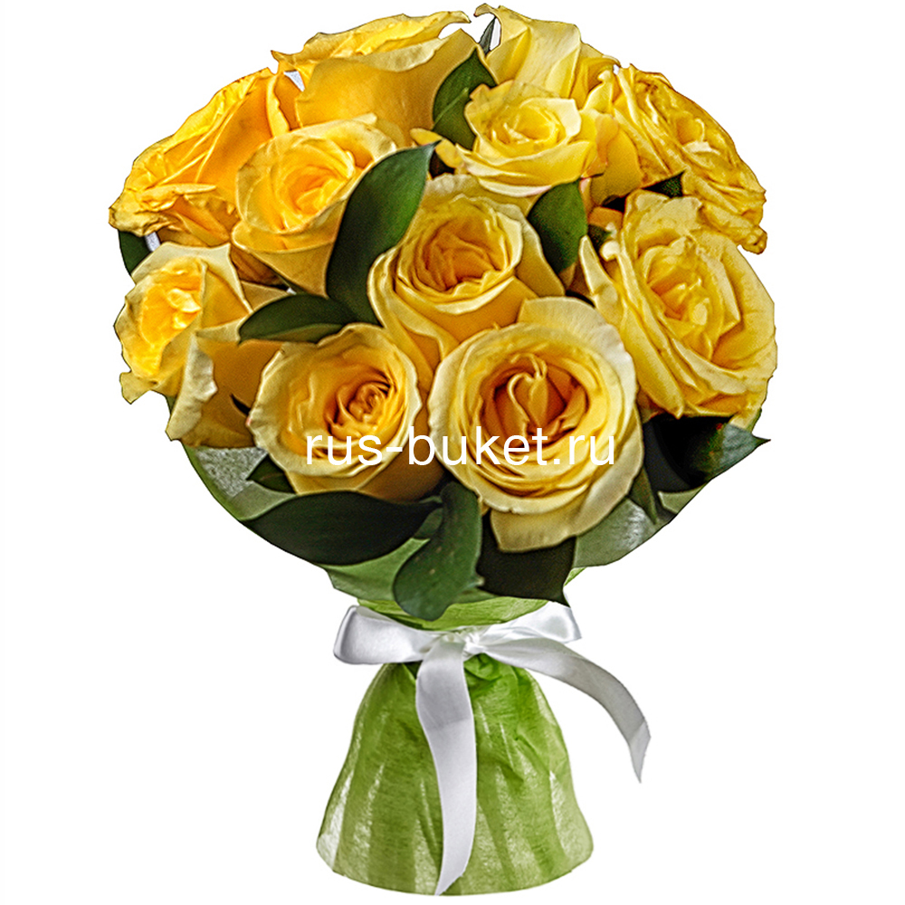 11 yellow roses