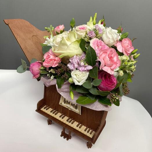 Royal with flowers. Pionino with flowers