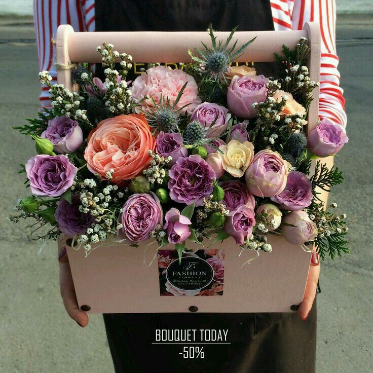 Нежный цветочный ящик 🌼💖