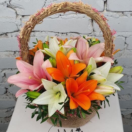 Lily Mix composition in the basket