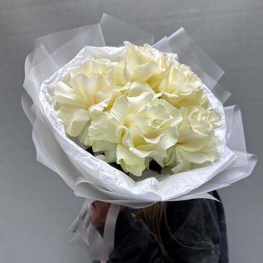 French white roses 5 pieces
