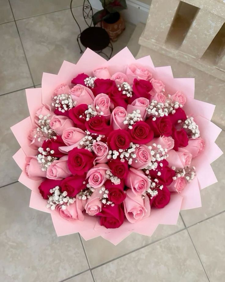 21 pink roses