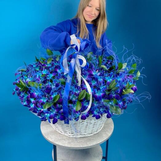 Cosmos basket. A gift for February 14. Love Day. Bouquet 1998