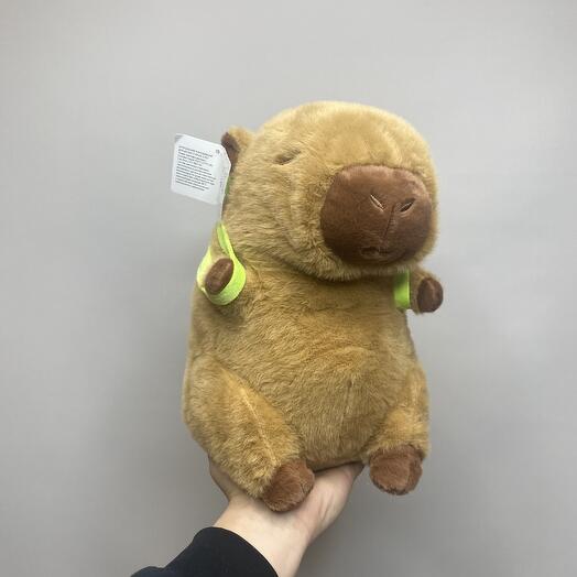 Мягкая игрушка «Капибара с рюкзачком черепашкой»