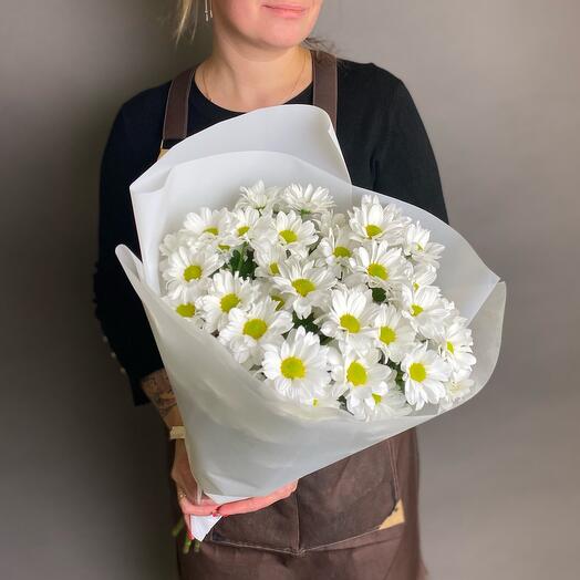 White bush chrysanthemum 5 pcs. Bouquet F043 Capital flowers