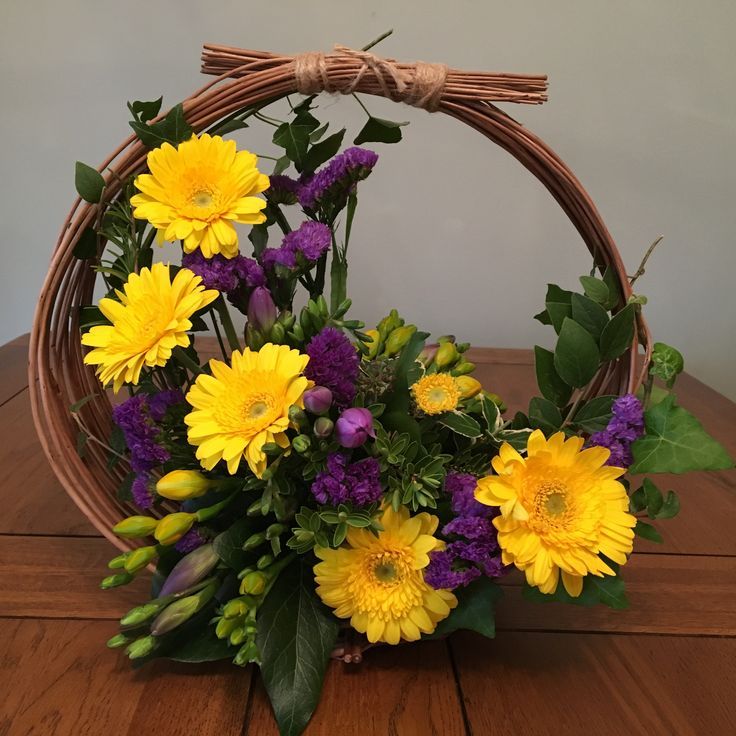 Летняя корзина с цветами 🌞